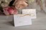 PLACE CARDS / TABLE CARDS Luxury Premium Glitter/ Gold/ Silver/ Rose Gold Gold foil Wedding Place Cards, White Wedding Escort Card, with Gold Twine, Elegant place cards, Table name cards, Personalized wedding decor, Editable Text4