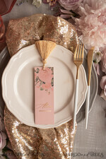 PLACE CARDS / TABLE CARDS Luxury Premium Glitter/ Gold/ Silver/ Rose Gold Elegant Wedding Escort Card with Gold Tassel, Gold Foil Printout with Flowers, Romantic Tassel Wedding Place Card, Blush Pink Name Cards, Custom Text Place Card4