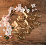 PLACE CARDS / TABLE CARDS Luxury Premium Glitter/ Gold/ Silver/ Rose Gold Gold Acrylic Place Cards, 3D Gold Luxurious Wedding Seating Name Card, Elegant Acrylic Wedding Name Tags, Custom Laser Engraved Escort Cards, Editable Text 13