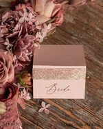 PLACE CARDS / TABLE CARDS Luxury Premium Glitter/ Gold/ Silver/ Rose Gold Romantic Blush Pink Wedding Place Card, Pink Wedding Name Tags with Pink Shimmer Paper, Delicate Escort Cards for Your Wedding Tables, Pink Glitter Place Cards1