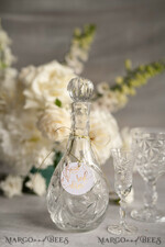 glitter Wedding cards drink prosecco label shiny gold2