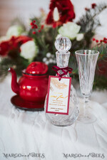 glitter Wedding custom drink label gold glitter1