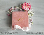 RING BEARER BOXES & PILLOWS Velvet ring box for wedding ceremony Luxury Velvet acrylic Wedding rings Box, Glamour blush pink and gold Wedding rings Box,Elegant Wedding Box velvet blusch Pink, Handmade Wedding rings Box14