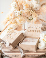 RINGTRÄGERBOXEN & KISSEN Samtkästchen für den Trauungszeremonie Beige Pink Goldene Samt Hochzeitsringbox für die Zeremonie, Ringbox für die Hochzeitszeremonie 3 Ringe Samt, Boho Glam Hochzeitsringboxen für ihn und sie, Luxus Samt Ringbox doppelt in benutzerdefinierten Farben.18