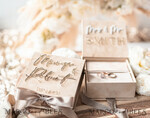 RINGTRÄGERBOXEN & KISSEN Samtkästchen für den Trauungszeremonie Beige Pink Goldene Samt Hochzeitsringbox für die Zeremonie, Ringbox für die Hochzeitszeremonie 3 Ringe Samt, Boho Glam Hochzeitsringboxen für ihn und sie, Luxus Samt Ringbox doppelt in benutzerdefinierten Farben.18