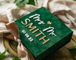 RINGTRÄGERBOXEN & KISSEN Samtkästchen für den Trauungszeremonie Grüne goldene Samt-Ringbox für die Zeremonie, Ringbox für die Hochzeitszeremonie mit 3 Ringen aus Samt, Boho Glam Hochzeitsringboxen für ihn und sie, luxuriöse Samt-Ringbox doppelt in benutzerdefinierten Farben.16