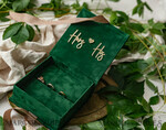 RINGTRÄGERBOXEN & KISSEN Samtkästchen für den Trauungszeremonie Grüne goldene Samt-Ringbox für die Zeremonie, Ringbox für die Hochzeitszeremonie mit 3 Ringen aus Samt, Boho Glam Hochzeitsringboxen für ihn und sie, luxuriöse Samt-Ringbox doppelt in benutzerdefinierten Farben.16