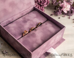 RINGTRÄGERBOXEN & KISSEN Samtkästchen für den Trauungszeremonie Ringbox für die Hochzeitszeremonie 3 Ringe, Blush Pink Goldenen Samt Hochzeitsringbox für die Zeremonie, Boho Glam Hochzeitsringboxen für ihn und sie, Luxuriöse Samt-Ringbox doppelt, kundenspezifische Farben.13