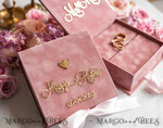 RINGTRÄGERBOXEN & KISSEN Samtkästchen für den Trauungszeremonie Personalisierte Hochzeitsbox für ihn und sie, Handgemachtes Hochzeitsringkissen • Glitzer Ringträgerkissen • Boho Glam Ringträger10