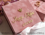 RINGTRÄGERBOXEN & KISSEN Samtkästchen für den Trauungszeremonie Personalisierte Hochzeitsbox für ihn und sie, Handgemachtes Hochzeitsringkissen • Glitzer Ringträgerkissen • Boho Glam Ringträger10