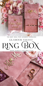 RINGTRÄGERBOXEN & KISSEN Samtkästchen für den Trauungszeremonie Personalisierte Hochzeitsbox für ihn und sie, Handgemachtes Hochzeitsringkissen • Glitzer Ringträgerkissen • Boho Glam Ringträger10