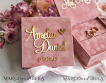 RINGTRÄGERBOXEN & KISSEN Samtkästchen für den Trauungszeremonie Personalisierte Hochzeitsbox für ihn und sie, handgemachtes Hochzeitsringkissen • Luxuriöses Ringträgerkissen • Individuelles Glamour-Ringträgerkissen12