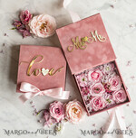 RING BEARER BOXES & PILLOWS Velvet ring box for wedding ceremony Ring Box for Wedding Ceremony 3 rings, Blush Pink Golden velvet Wedding Ring Box for ceremony ceremony velvet, Glamour Wedding Ring Boxes his hers, Luxury Velvet Ring box double Custom Colors11