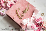 RING BEARER BOXES & PILLOWS Velvet ring box for wedding ceremony Ring Box for Wedding Ceremony 3 rings, Blush Pink Golden velvet Wedding Ring Box for ceremony ceremony velvet, Glamour Wedding Ring Boxes his hers, Luxury Velvet Ring box double Custom Colors11