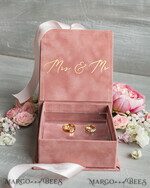 RINGTRÄGERBOXEN & KISSEN Samtkästchen für den Trauungszeremonie Luxuriöse Samt-Eheringe-Box, elegante Hochzeitsbox aus samtigem blush Pink, zarte und handgefertigte Eheringe-Box.18