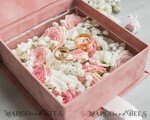 RINGTRÄGERBOXEN & KISSEN Samtkästchen für den Trauungszeremonie Luxuriöse Samt-Eheringe-Box, elegante Hochzeitsbox aus samtigem blush Pink, zarte und handgefertigte Eheringe-Box.18