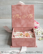 RINGTRÄGERBOXEN & KISSEN Samtkästchen für den Trauungszeremonie Luxuriöse Samt-Eheringe-Box, elegante Hochzeitsbox aus samtigem blush Pink, zarte und handgefertigte Eheringe-Box.18