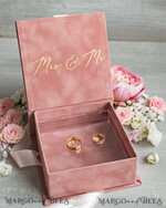 RINGTRÄGERBOXEN & KISSEN Samtkästchen für den Trauungszeremonie Luxuriöse Samt-Eheringe-Box, elegante Hochzeitsbox aus samtigem blush Pink, zarte und handgefertigte Eheringe-Box.18