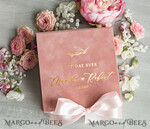 RINGTRÄGERBOXEN & KISSEN Samtkästchen für den Trauungszeremonie Luxuriöse Samt-Eheringe-Box, elegante Hochzeitsbox aus samtigem blush Pink, zarte und handgefertigte Eheringe-Box.18