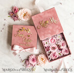 RING BEARER BOXES & PILLOWS Velvet ring box for wedding ceremony Blush Pink Golden velvet Wedding Ring Box for ceremony, Ring Box for Wedding Ceremony 3 rings velvet, Boho Glam Wedding Ring Boxes his hers, Luxury Velvet Ring box double Custom Colors9