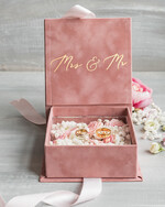 RING BEARER BOXES & PILLOWS Velvet ring box for wedding ceremony Luxury Velvet Wedding rings Box, Glamour blush pink and gold Wedding rings Box,Elegant Wedding Box velvet blusch Pink,  Handmade Wedding rings Box14