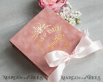 RING BEARER BOXES & PILLOWS Velvet ring box for wedding ceremony Luxury Velvet Wedding rings Box, Glamour blush pink and gold Wedding rings Box,Elegant Wedding Box velvet blusch Pink,  Handmade Wedding rings Box14