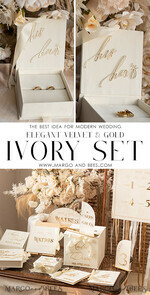 RINGTRÄGERBOXEN & KISSEN Samtkästchen für den Trauungszeremonie Elfenbein Hochzeitsringboxen sein ihre, Luxuriöse Samt goldene Ringbox doppelt, Garten Hochzeitsringbox, ecru Hochzeitsbox für Trauringe22