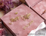RINGTRÄGERBOXEN & KISSEN Samtkästchen für den Trauungszeremonie Ringbox für die Hochzeitszeremonie 3 Ringe, Blush Pink Goldener Samt Hochzeitsringbox für die Zeremonie, Glamour Hochzeitsringboxen für ihn und sie, Luxus Samt Ringbox doppelt, benutzerdefinierte Farben.10