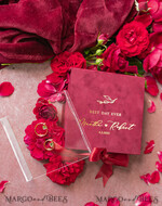 RINGTRÄGERBOXEN & KISSEN Samtkästchen für den Trauungszeremonie Marsala Gold Velvet Acryl Hochzeitsringbox, Glamour Maroon und Gold Hochzeitsringbox, Elegante Hochzeitsbox Samt Burgunder Rosa, Handgemachte Hochzeitsringbox12