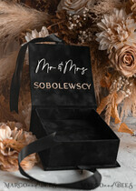 RINGTRÄGERBOXEN & KISSEN Samtkästchen für den Trauungszeremonie Schwarze goldene Samt Hochzeit Ring Box für die Zeremonie, Ring Box für die Hochzeitszeremonie 3 Ringe Samt, Boho Glam Hochzeit Ring Boxen für ihn und sie, Luxus Samt Ring Box doppelt Individuelle Farben21