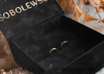 RINGTRÄGERBOXEN & KISSEN Samtkästchen für den Trauungszeremonie Schwarze goldene Samt Hochzeit Ring Box für die Zeremonie, Ring Box für die Hochzeitszeremonie 3 Ringe Samt, Boho Glam Hochzeit Ring Boxen für ihn und sie, Luxus Samt Ring Box doppelt Individuelle Farben21