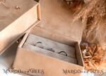 RING BEARER BOXES & PILLOWS Velvet ring box for wedding ceremony Beige Golden velvet Wedding Ring Box for ceremony, Nude Ring Box for Wedding Ceremony 3 rings velvet, Boho Glam Wedding Ring Boxes his hers, Luxury Velvet Ring box double Custom Colors15