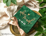 RINGTRÄGERBOXEN & KISSEN Samtkästchen für den Trauungszeremonie Grüne goldene Samt-Ehering-Box für die Zeremonie, Ringbox für die Hochzeitszeremonie 3 Ringe Samt, Boho Glam Hochzeitsringboxen für ihn und sie, Luxuriöse Samt-Ringbox doppelt, individuelle Farben.13