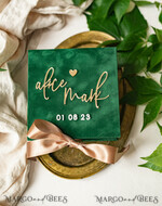 RINGTRÄGERBOXEN & KISSEN Samtkästchen für den Trauungszeremonie Grüne goldene Samt-Ehering-Box für die Zeremonie, Ringbox für die Hochzeitszeremonie 3 Ringe Samt, Boho Glam Hochzeitsringboxen für ihn und sie, Luxuriöse Samt-Ringbox doppelt, individuelle Farben.13