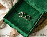 RINGTRÄGERBOXEN & KISSEN Samtkästchen für den Trauungszeremonie Grüne goldene Samt-Ehering-Box für die Zeremonie, Ringbox für die Hochzeitszeremonie 3 Ringe Samt, Boho Glam Hochzeitsringboxen für ihn und sie, Luxuriöse Samt-Ringbox doppelt, individuelle Farben.13