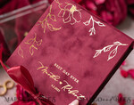 RINGTRÄGERBOXEN & KISSEN Samtkästchen für den Trauungszeremonie Marsala Gold Velvet Acryl Hochzeitsringe Box, Glamour Maroon und Gold Hochzeitsringe Box, Elegante Hochzeitsbox Samt Burgunder Rosa, Handgemachte Hochzeitsringe Box12