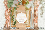 MENU & PROGRAMS glitter/ luxury premium Copper Gold Foil Marble Wedding Menu, Luxury Marble Wedding Menu Cards, Glamour Glitter Wedding Menu, Elegant Geometric Menu, Bespoke Copper Wedding Stationery4