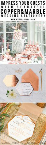 MENU & PROGRAMS glitter/ luxury premium Copper Gold Foil Marble Wedding Menu, Luxury Marble Wedding Menu Cards, Glamour Glitter Wedding Menu, Elegant Geometric Menu, Bespoke Copper Wedding Stationery4