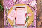 MENÜ & PROGRAMME  
 Glitzer/ Luxus Premium Romantisches Aquarell Hochzeitsmenü mit Gold, eleganter weißer und goldener Menükarte mit personalisiertem Monogramm-Bauchband, einzigartiges handgefertigtes romantisches Dinner-Menü mit gezacktem Rand.3