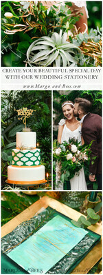 MENU & PROGRAMS glitter/ luxury premium Minimalist Watercolor Wedding Menu,  Simple Elegant Green Menu Card with Golden Twine, Romantic Deckle-edge Dinner Menu For Greenery Wedding, Unique  Stationery5