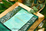 MENU & PROGRAMS glitter/ luxury premium Minimalist Watercolor Wedding Menu,  Simple Elegant Green Menu Card with Golden Twine, Romantic Deckle-edge Dinner Menu For Greenery Wedding, Unique  Stationery5