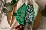 MENU & PROGRAMS glitter/ luxury premium Emerald Green Acryl Transparent Table Flat Menu, greenery Acrylic Menu, Green Plexi Table Menus, Luxury Wedding Table Decor, Wedding Signage Dinner Menu, sGA10
