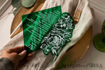 MENU & PROGRAMS glitter/ luxury premium Emerald Green Acryl Transparent Table Flat Menu, greenery Acrylic Menu, Green Plexi Table Menus, Luxury Wedding Table Decor, Wedding Signage Dinner Menu, sGA10