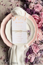 MENU & PROGRAMS glitter/ luxury premium Luxury Glamour Gold Foil Wedding Menu, Elegant White Wedding Menu Cards, Glamour Golden Shine Dinner Menu, Handmade Floral Boho Wedding Menu With Golden Twine1