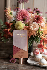 MENU & PROGRAMS glitter/ luxury premium Unique Geometric Wedding Menu Cards, Terracotta And Vellum Wedding Dinner Menu, Red and Copper Wedding Menu Cards, Gold Foil Menu With Vellum, Chic Modern Cards2