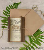 Wedding invitations designs, wood magnet invites11