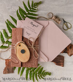 Handmade wedding invitation, personalized magnet stationery4