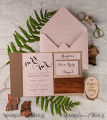 Handmade wedding invitation, personalized magnet stationery4