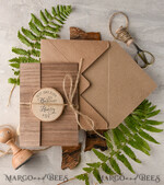Stunning wedding invitations, wood magnet invites5