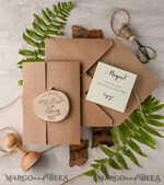 Chic wedding invitations, wooden magnet invites6